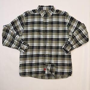 Mountain Khakis Shirt Mens Medium Green Plaid Flannel Button Front Relaxed Fit